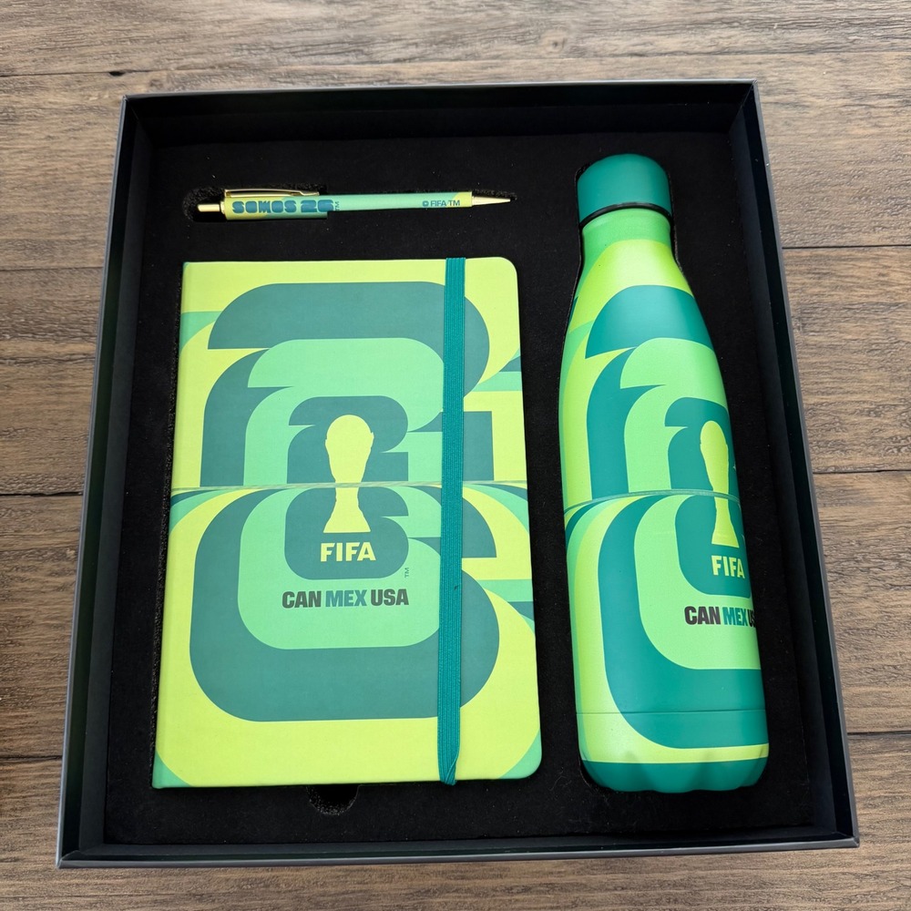 New FIFA World Cup 26 Stationery Gift Set Somos 26 Water Bottle Journal Pen